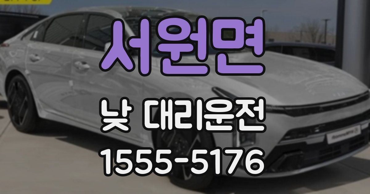 서원면 낮 대리운전