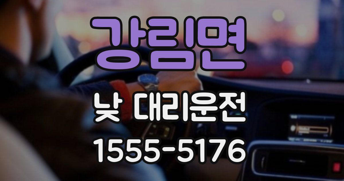 강림면 낮 대리운전