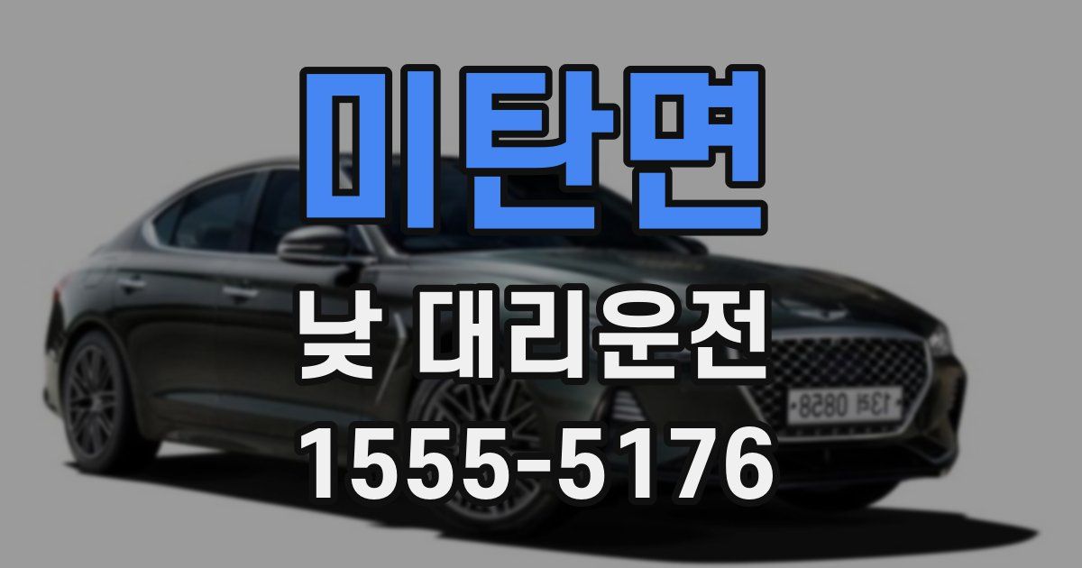 미탄면 낮 대리운전
