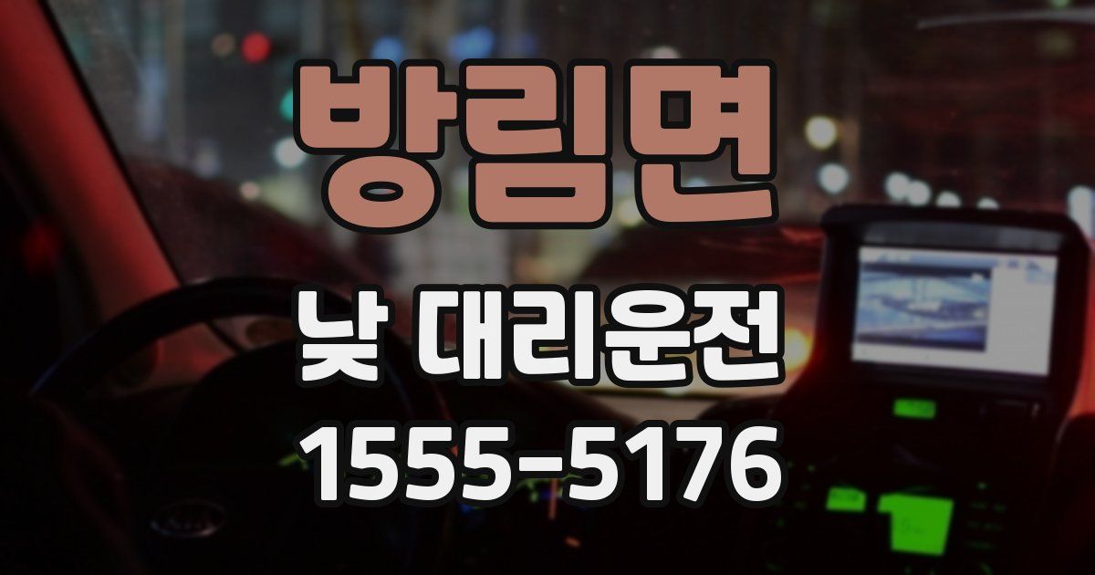 방림면 낮 대리운전