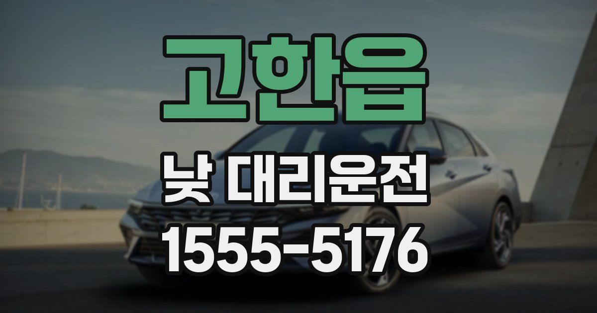 고한읍 낮 대리운전