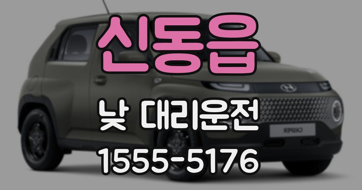 신동읍 낮 대리운전