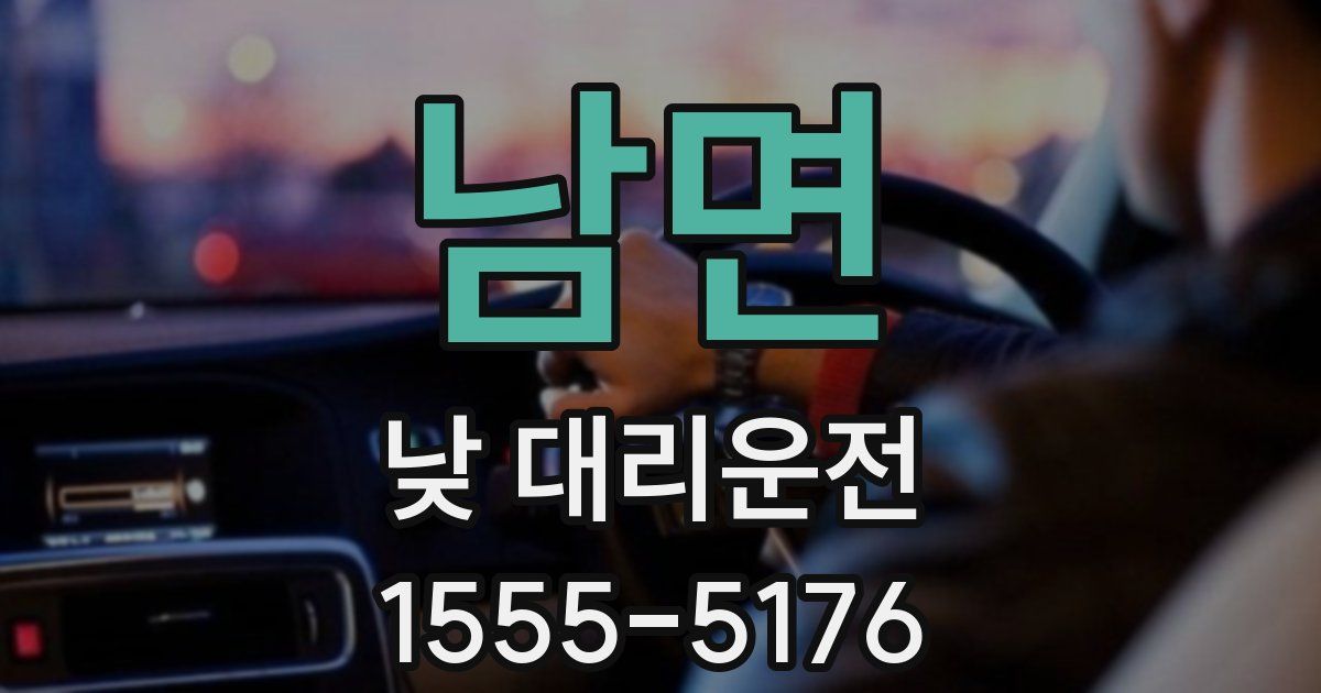 남면 낮 대리운전