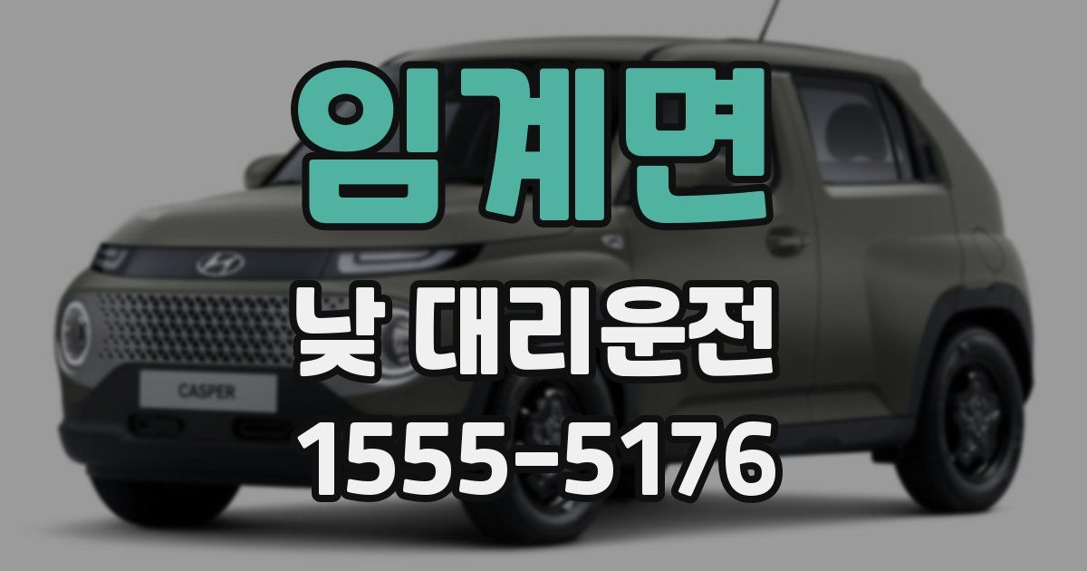 임계면 낮 대리운전