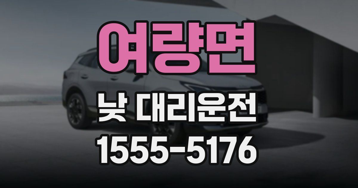 여량면 낮 대리운전