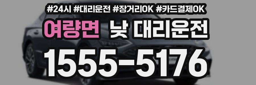 여량면 낮 대리운전