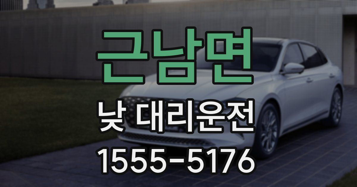 근남면 낮 대리운전