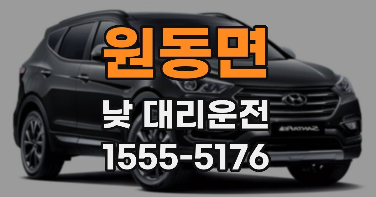 원동면 낮 대리운전