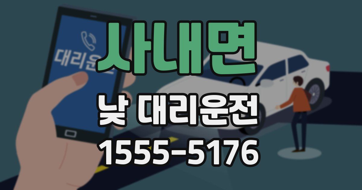 사내면 낮 대리운전