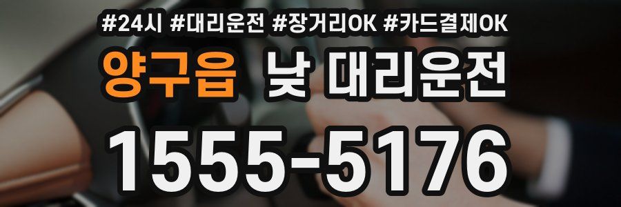 양구읍 낮 대리운전