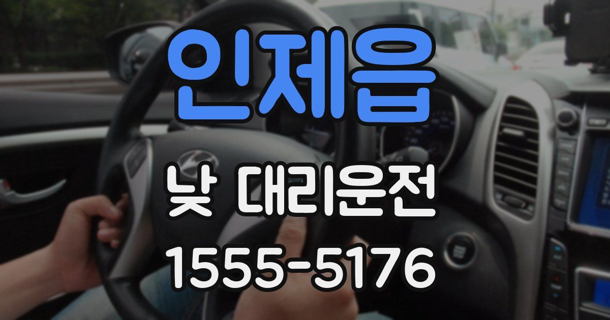 인제읍 낮 대리운전