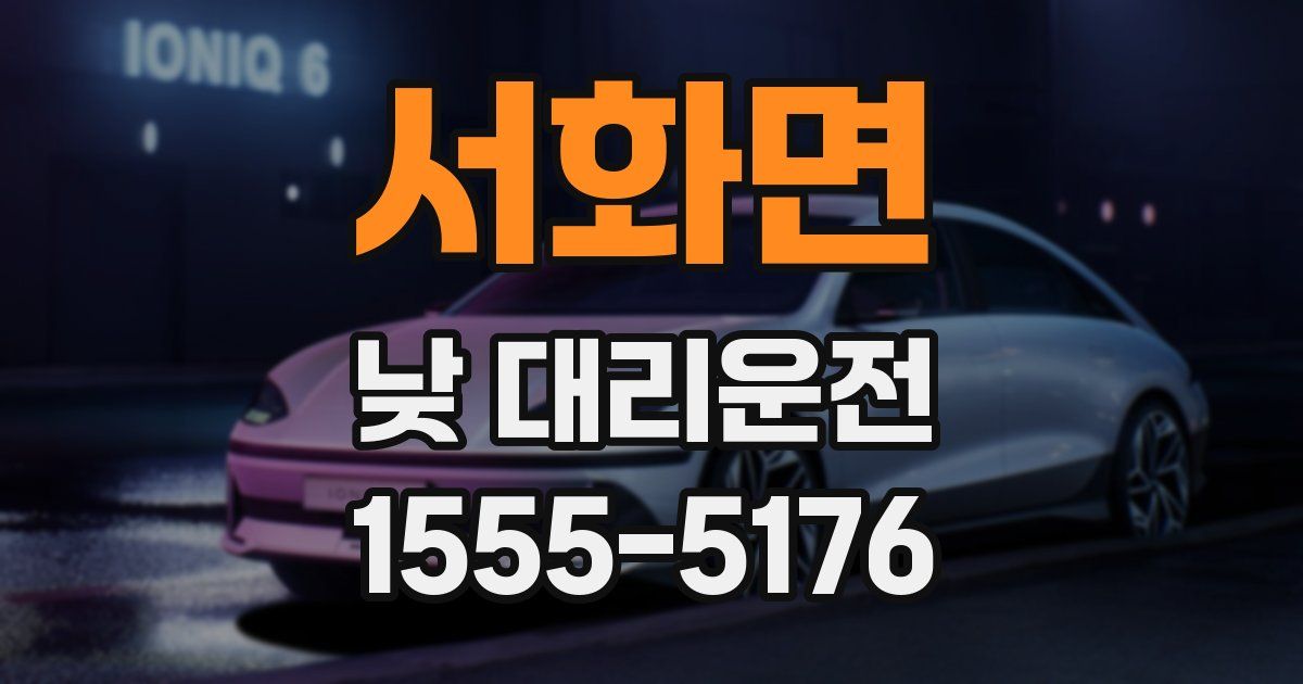 서화면 낮 대리운전