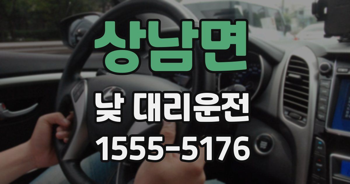 상남면 낮 대리운전