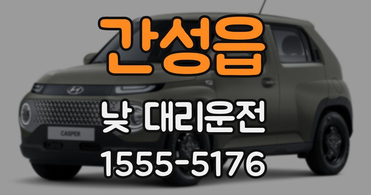 간성읍 낮 대리운전