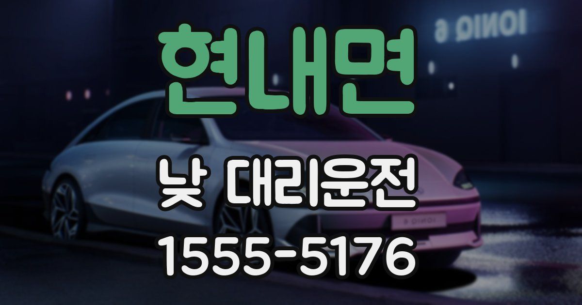 현내면 낮 대리운전