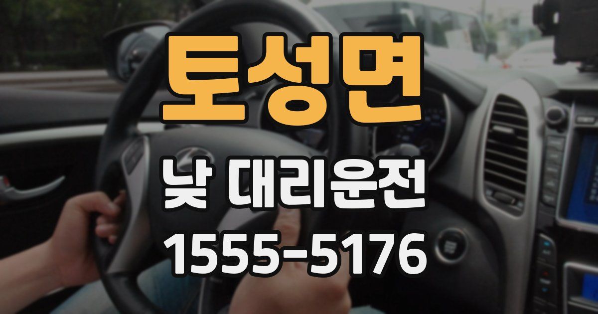 토성면 낮 대리운전