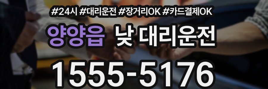 양양읍 낮 대리운전