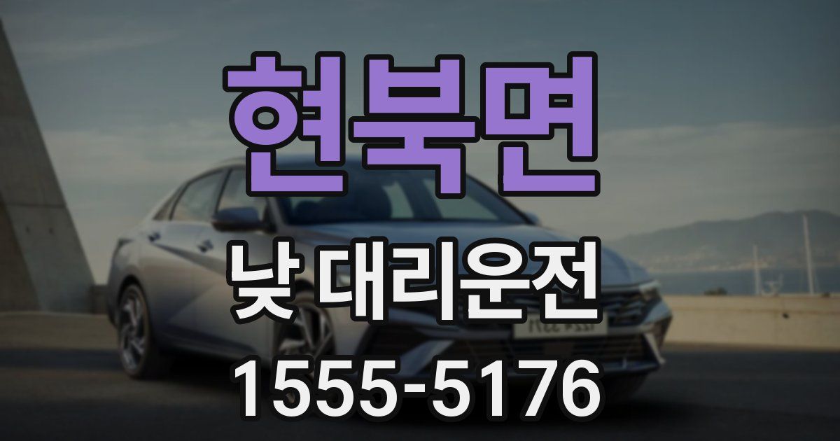 현북면 낮 대리운전