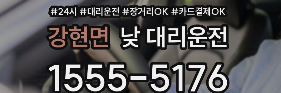 강현면 낮 대리운전