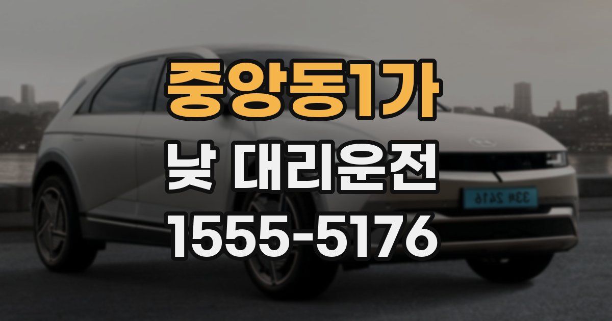 중앙동1가 낮 대리운전