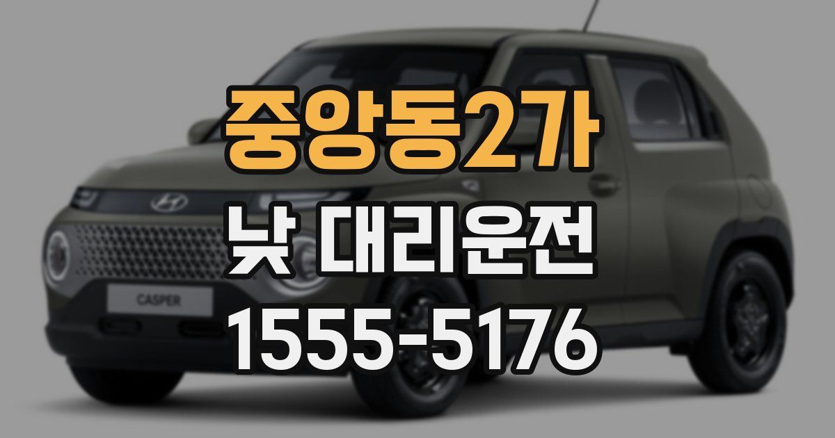 중앙동2가 낮 대리운전