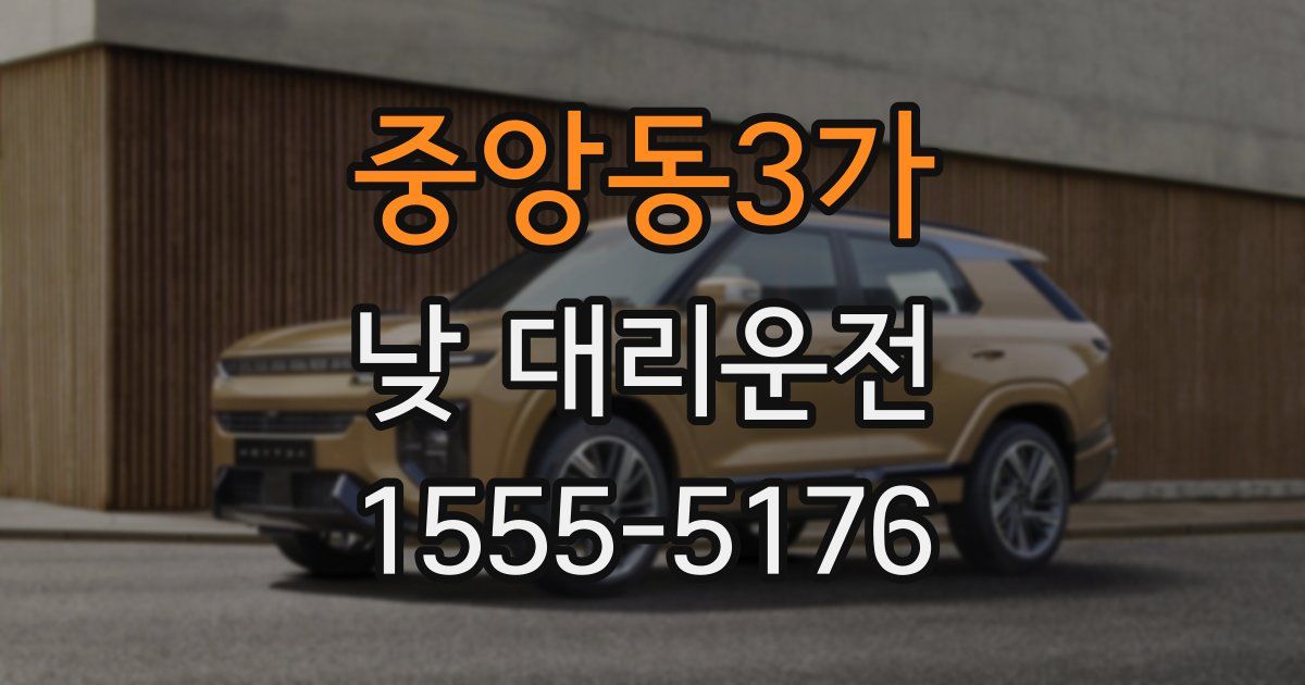 중앙동3가 낮 대리운전
