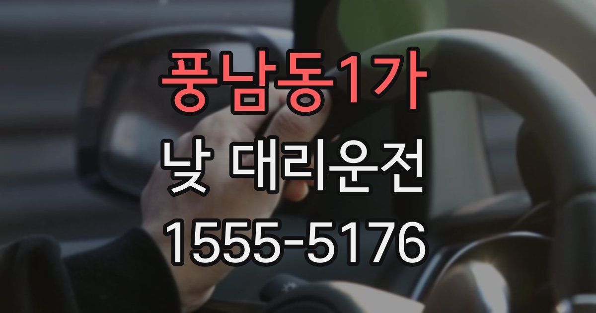 풍남동1가 낮 대리운전