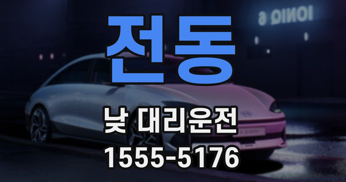 전동 낮 대리운전