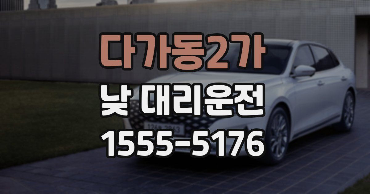 다가동2가 낮 대리운전