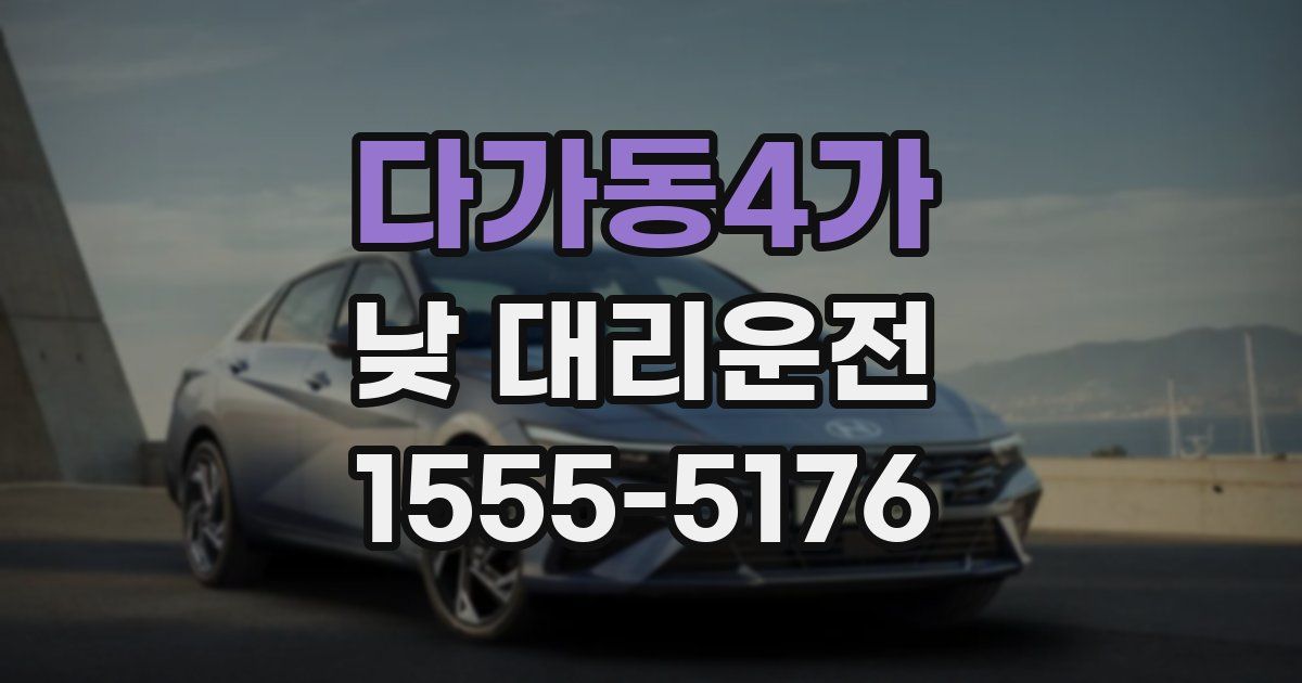 다가동4가 낮 대리운전