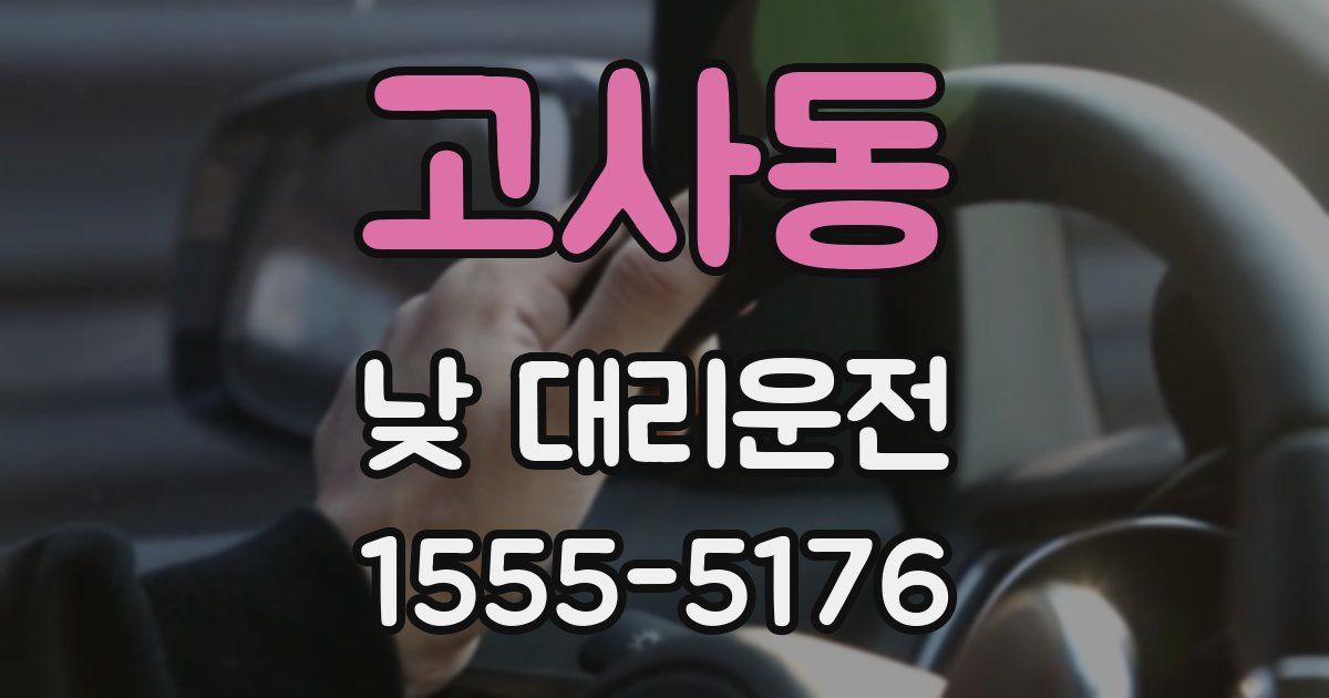 고사동 낮 대리운전