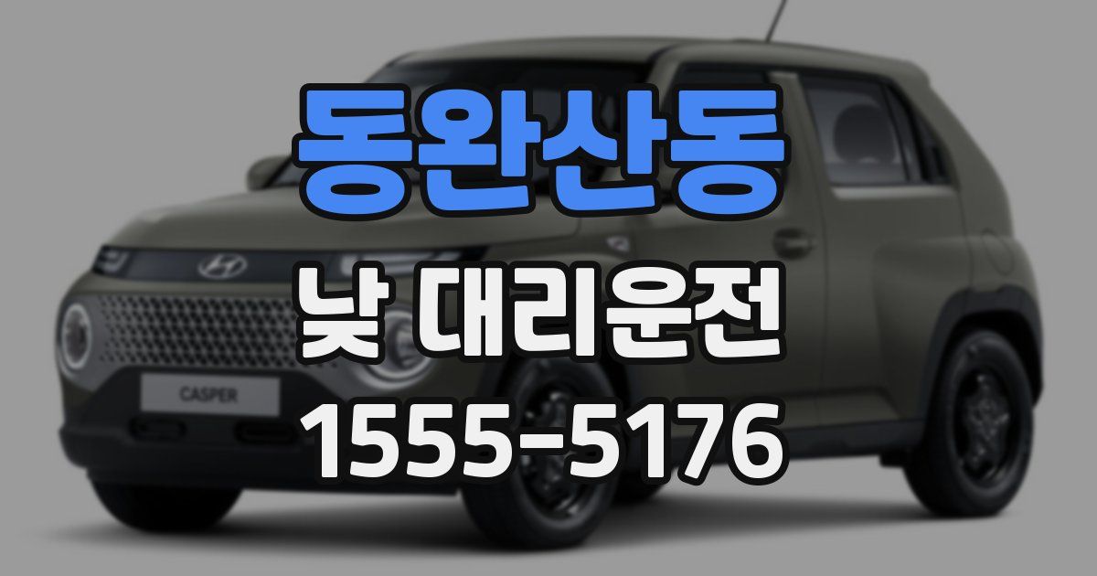 동완산동 낮 대리운전