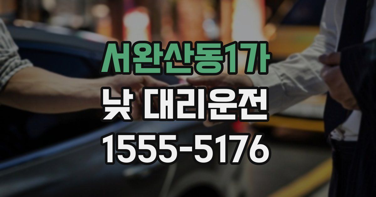 서완산동1가 낮 대리운전