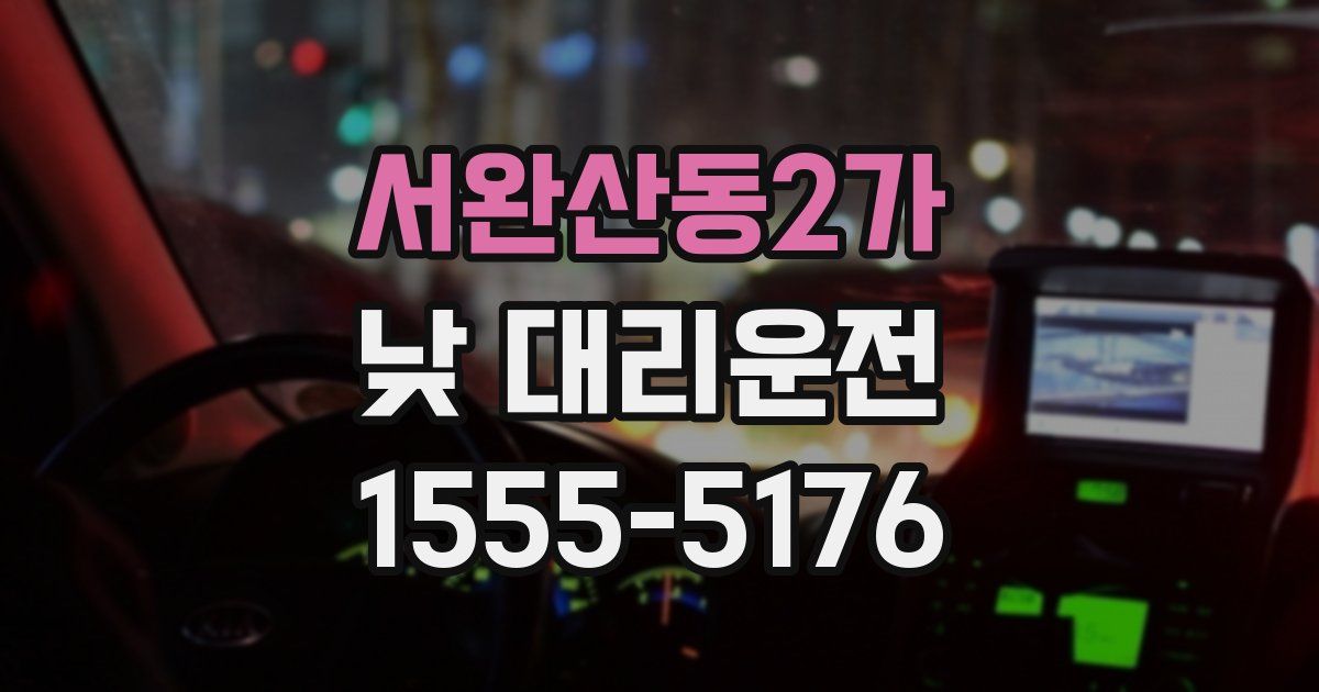 서완산동2가 낮 대리운전