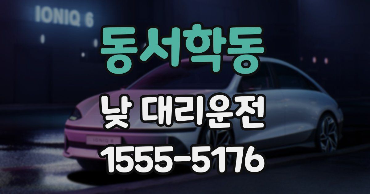 동서학동 낮 대리운전