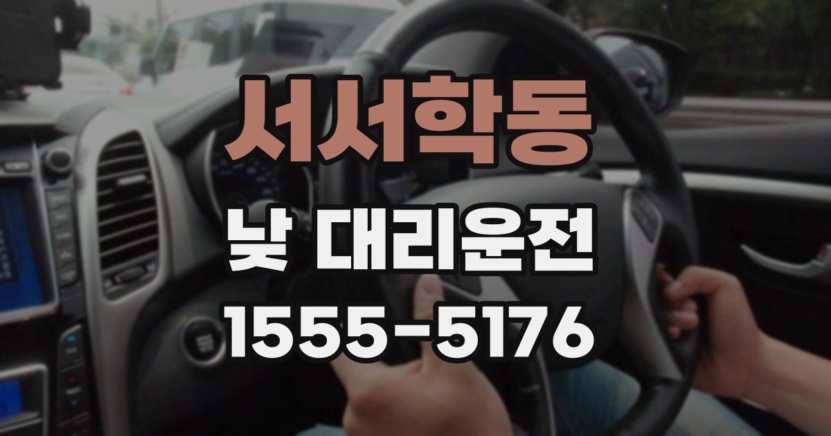 서서학동 낮 대리운전