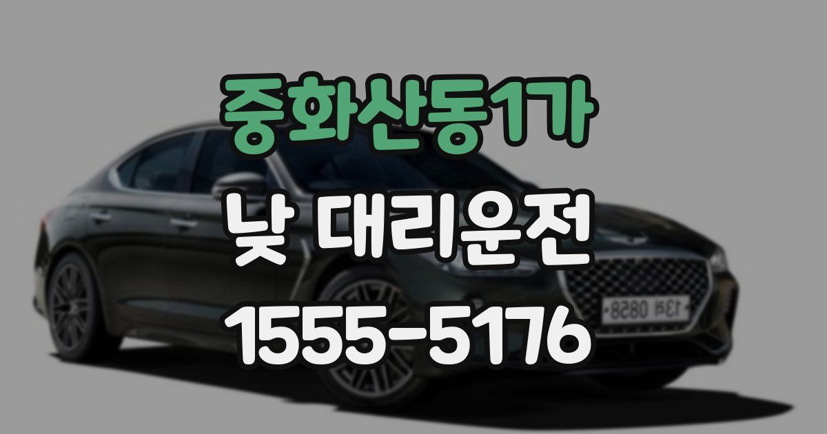 중화산동1가 낮 대리운전