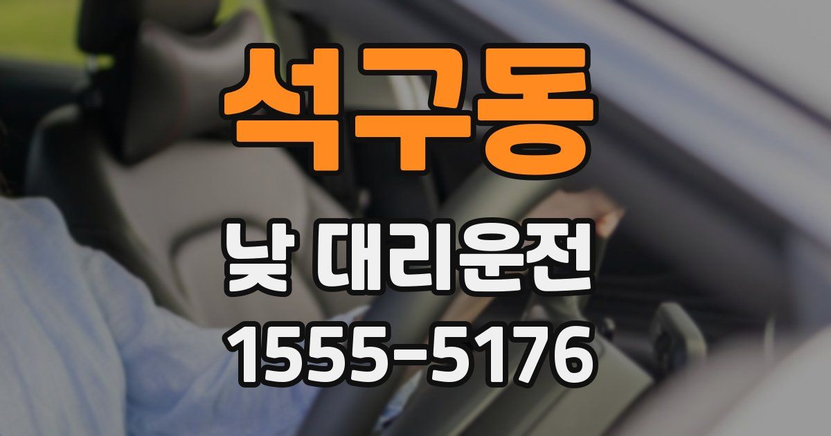 석구동 낮 대리운전