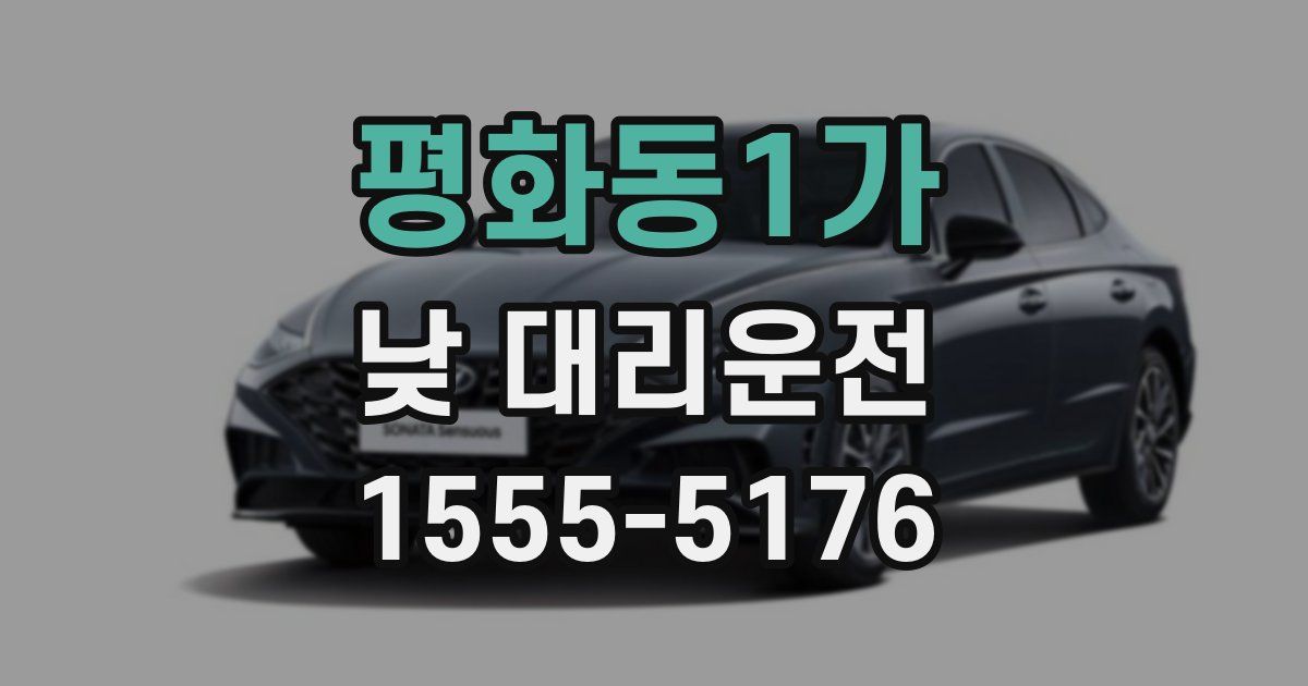 평화동1가 낮 대리운전