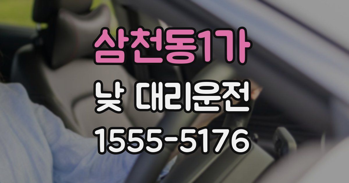 삼천동1가 낮 대리운전