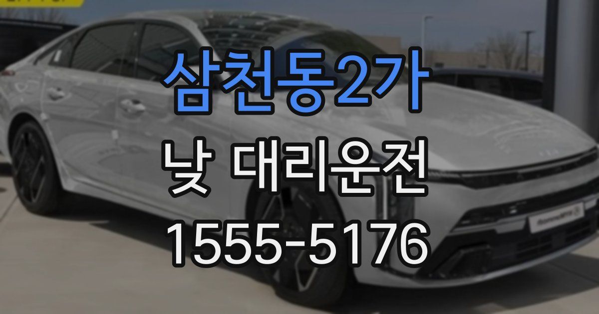 삼천동2가 낮 대리운전