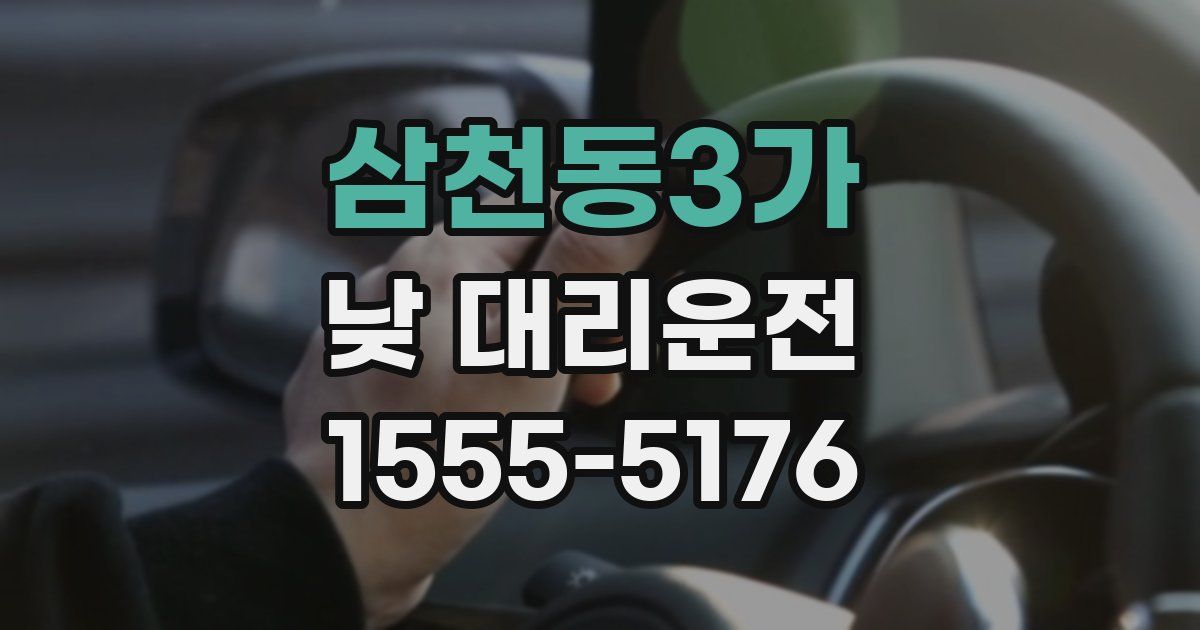 삼천동3가 낮 대리운전