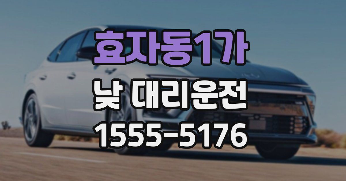 효자동1가 낮 대리운전