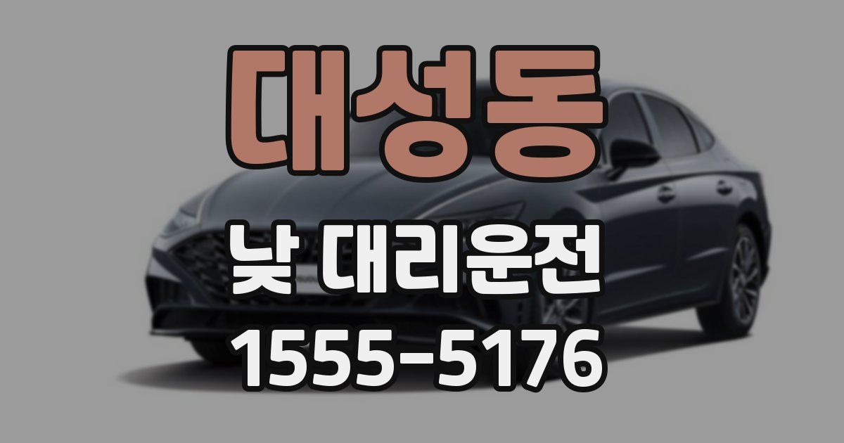 대성동 낮 대리운전
