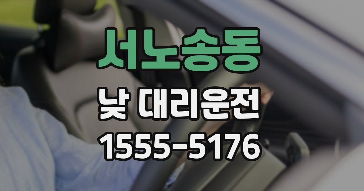 서노송동 낮 대리운전