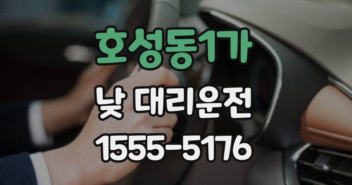 호성동1가 낮 대리운전