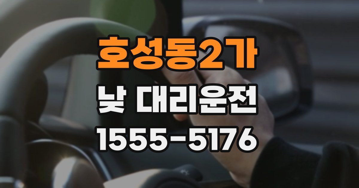 호성동2가 낮 대리운전