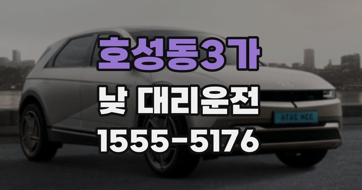 호성동3가 낮 대리운전