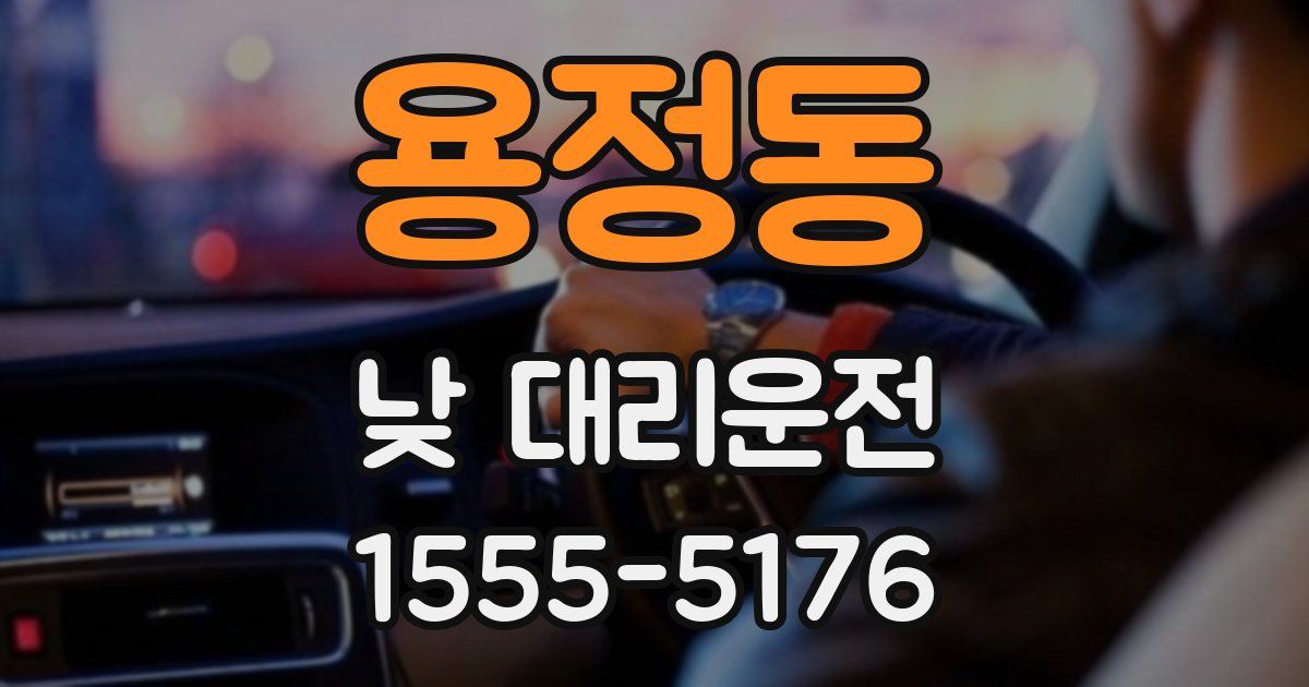 용정동 낮 대리운전