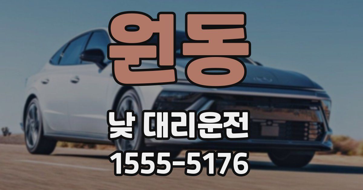 원동 낮 대리운전